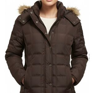 GAP Brown Puffer Jacket (Size: Small)